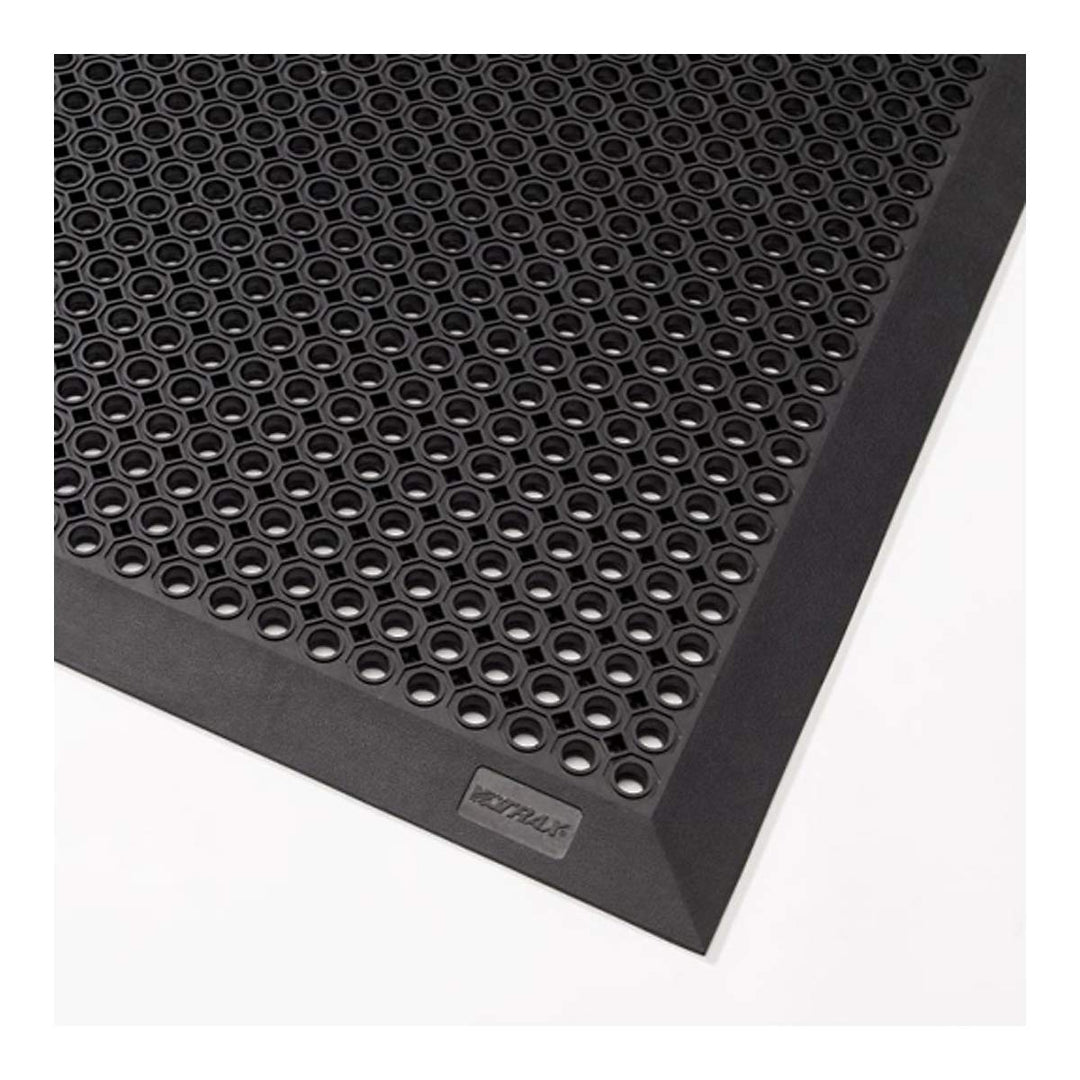 Notrax Mats for Professional Use Oct-O-Flex Abgeschrägte Outdoor Gummimatte, Schwarz, 1 Schwarz/Oran