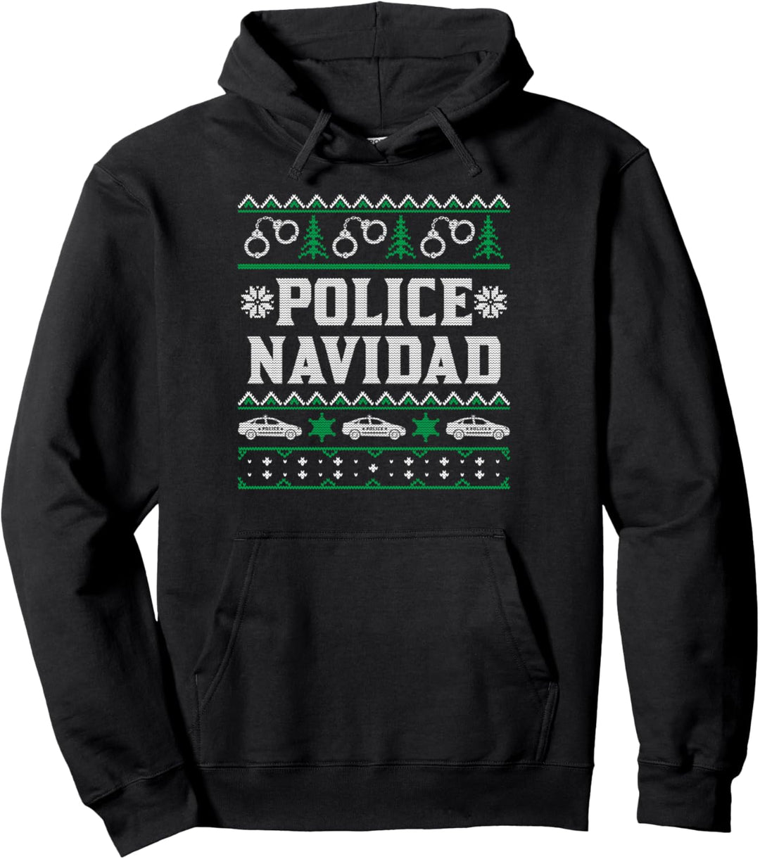 Police Navidad Christmas Gift For Police Officers Pullover Hoodie