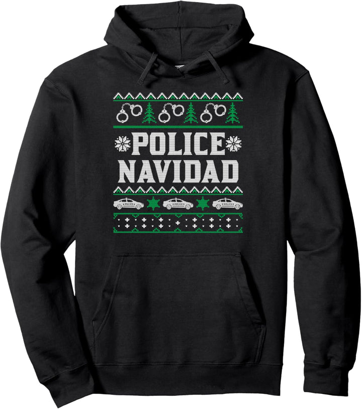 Police Navidad Christmas Gift For Police Officers Pullover Hoodie