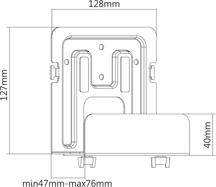 InLine® Halterung für Mediageräte/Streaming-Boxen, 47-76mm, 23152C & ® Halterung für Mediageräte/Str