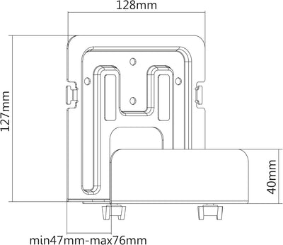 InLine® Halterung für Mediageräte/Streaming-Boxen, 47-76mm, 23152C & ® Halterung für Mediageräte/Str