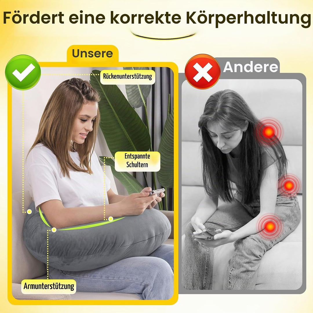 AS AWESLING Lesekissen &amp; Gaming-Kissen mit Rückenstütze - Nacken- und Lendenkissen für Bett, Sofa, B