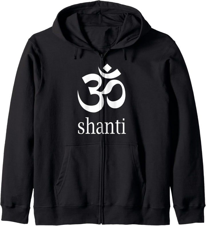 Meditation Om Shanti Yoga Kapuzenjacke