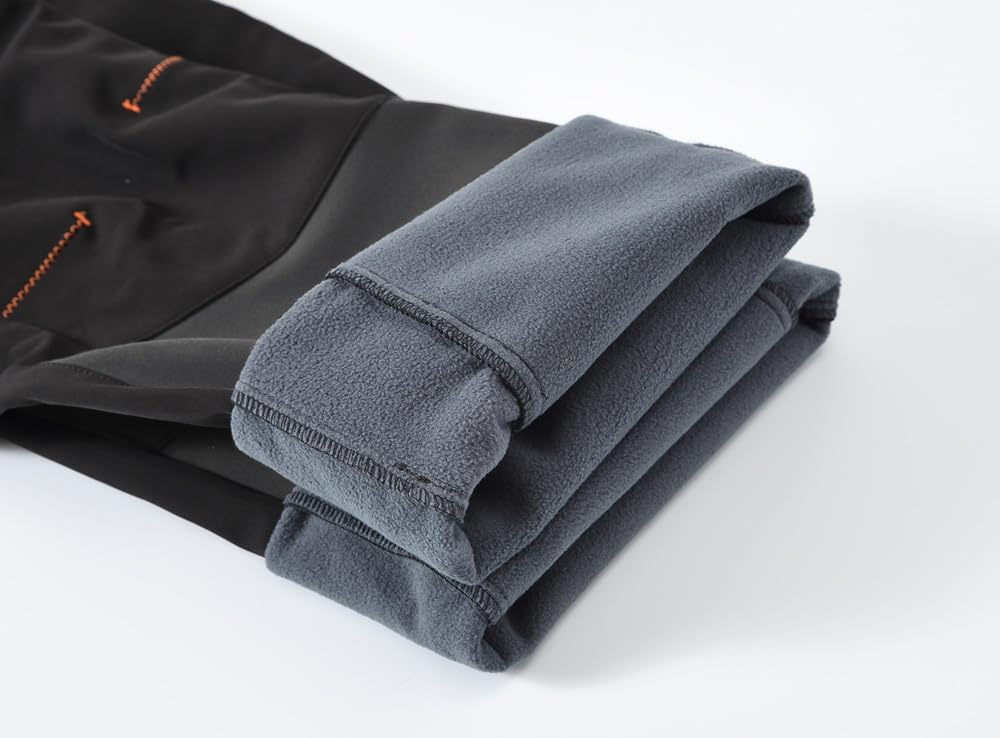 donhobo Herren Wanderhose Gefüttert Winterhose Wasserdicht Winddicht Warm Verdickte Softshellhose Ou