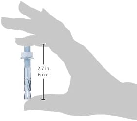 INDEX Fixing Systems 100 Stück Verankerungen für hohe Lasten, verzinkt, M8 x 65 mm, Durchmesser 8 mm