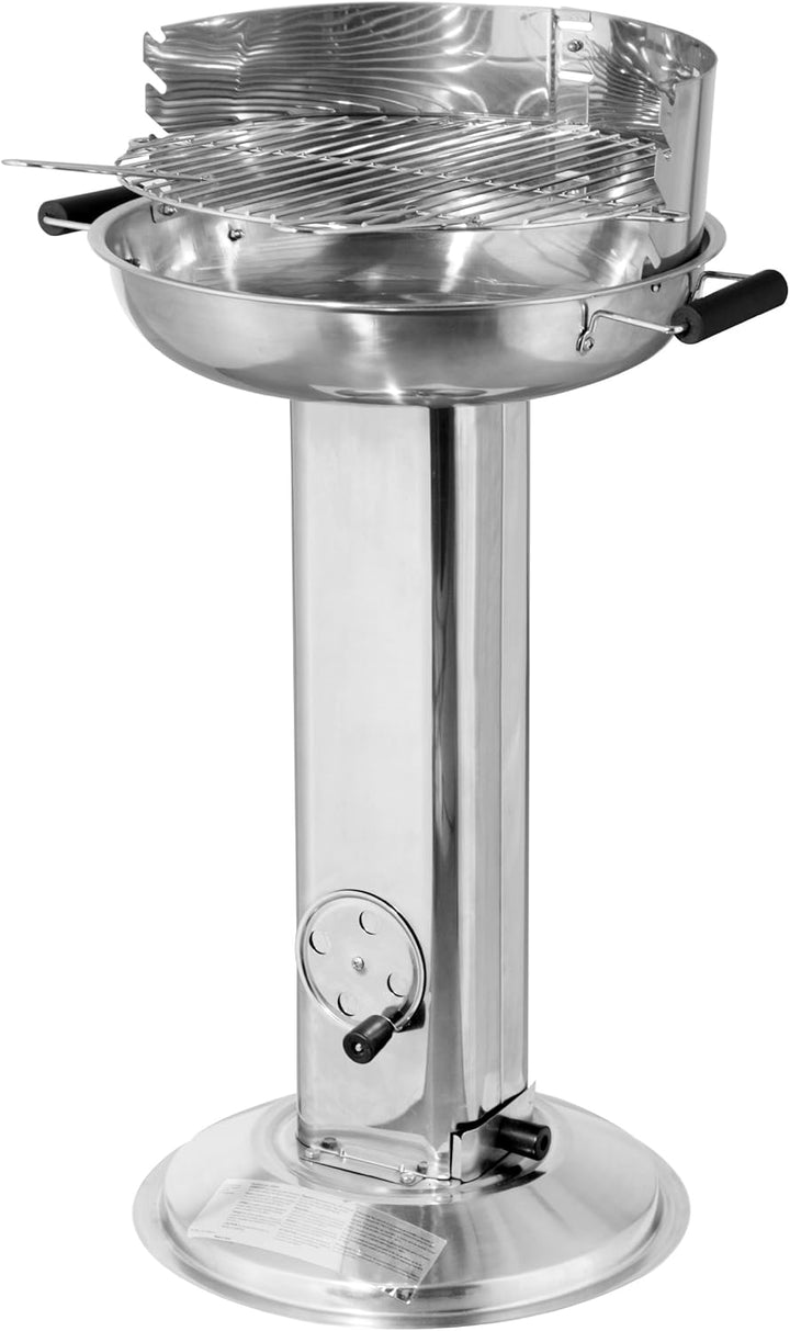 tepro Holzkohlegrill Edelstahl-Säulengrill Hartford, Grillfläche: ca. 39 cm Ø silber, Hartford