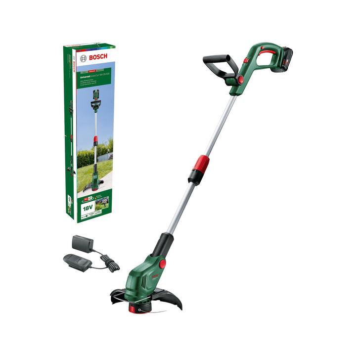 Bosch Akku-Rasentrimmer UniversalGrassCut 18V-26-500 (zum Rasentrimmen und Kantenschneiden; Ladezeit