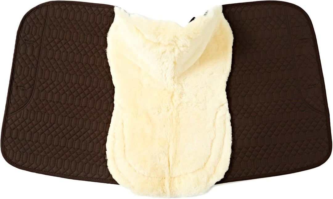 Engel Reitsport Lammfell Schabracke Half Lined mit Fellkranz vorne und hinten SCHABRA4-D-MOC-MED Sto