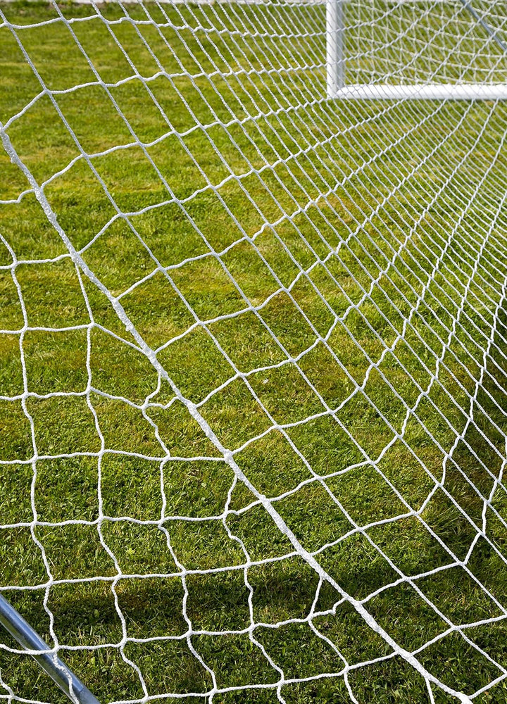 Fussballnetz Clubs 7.32 x 2.44 x 0.8 x 1.5 m - 4mm - Extrem robust - Weiss