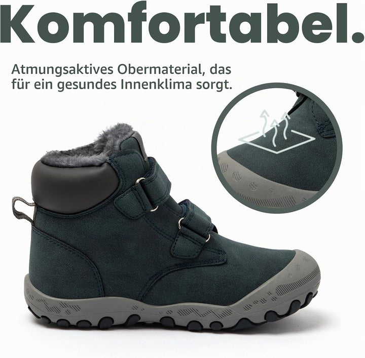 Mishansha Kinder Winterschuhe Warm Gefüttert Winterstiefel Jungen Mädchen Schneestiefel Outdoor Ruts