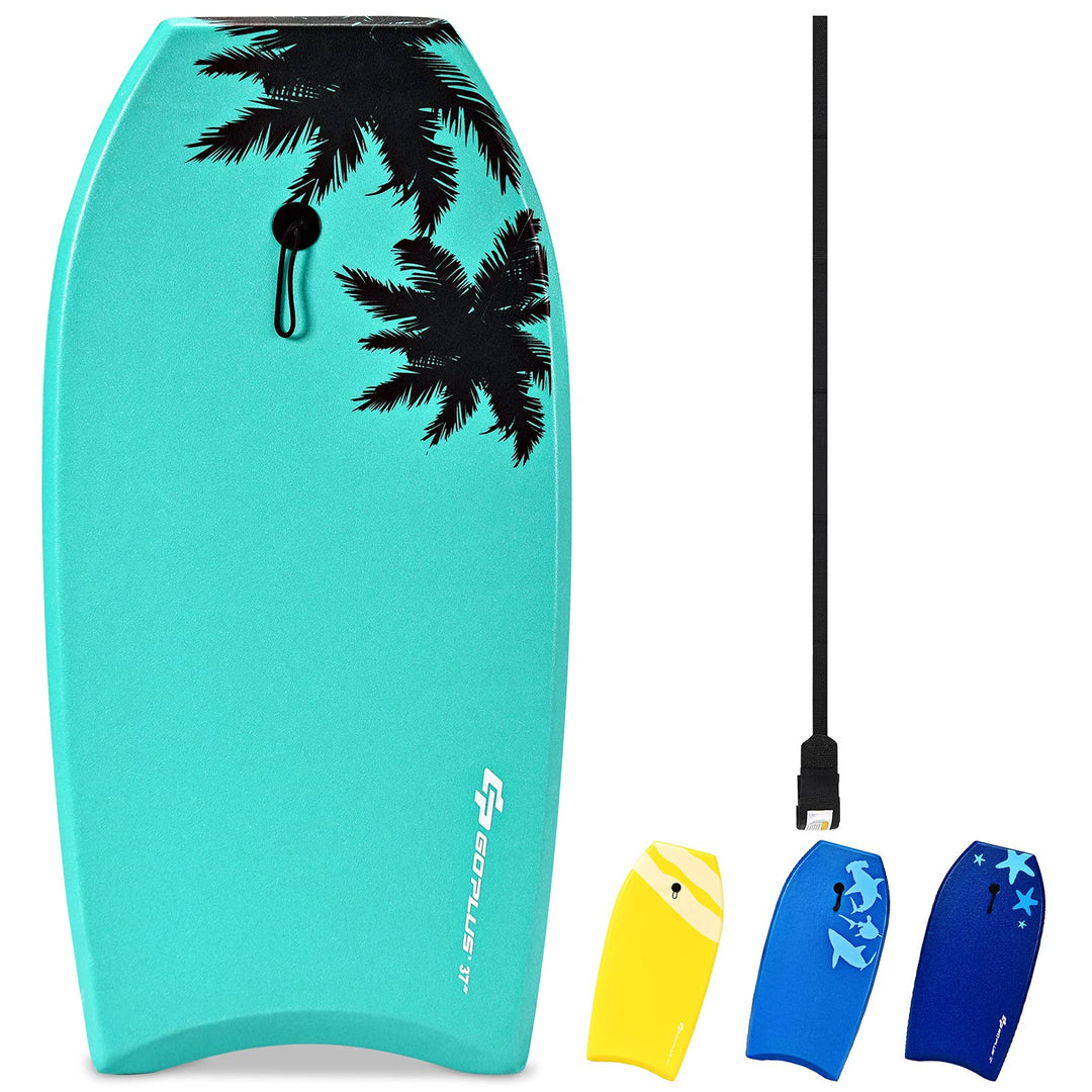RELAX4LIFE Schwimmbrett tragbar, Schwimmboard mit Halteleine, Rutschfestes Surfbrett für Kinder &amp; Er