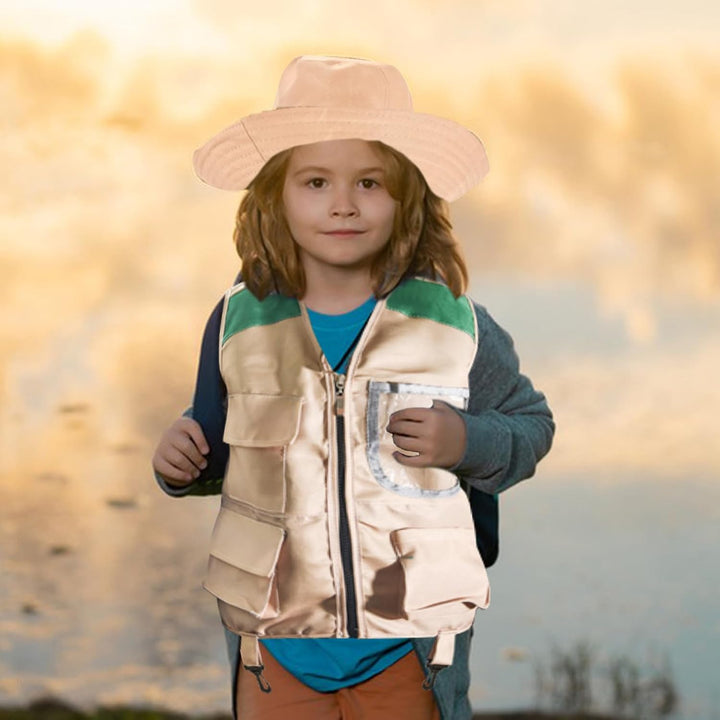Forscherset für Kinder Exploration Spielzeug mit Weste und Hut Forscher Kostüm Kinder Naturerkundung