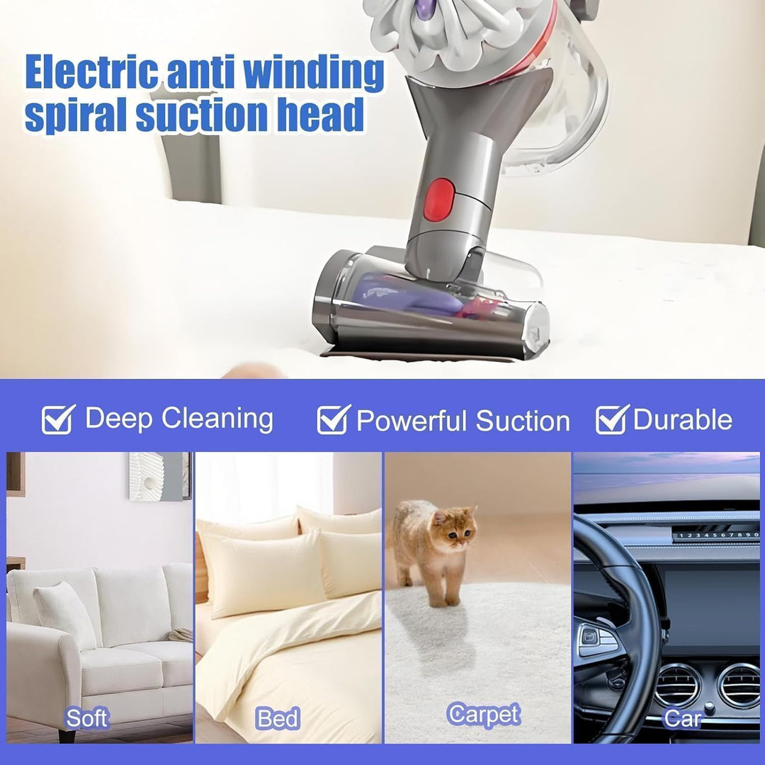 Upgrade Mini Elektrobürste für Dyson V15 V11 V10 V8 V7 Haardüse Bürste Anti Verwicklungs Aufsatz Sta