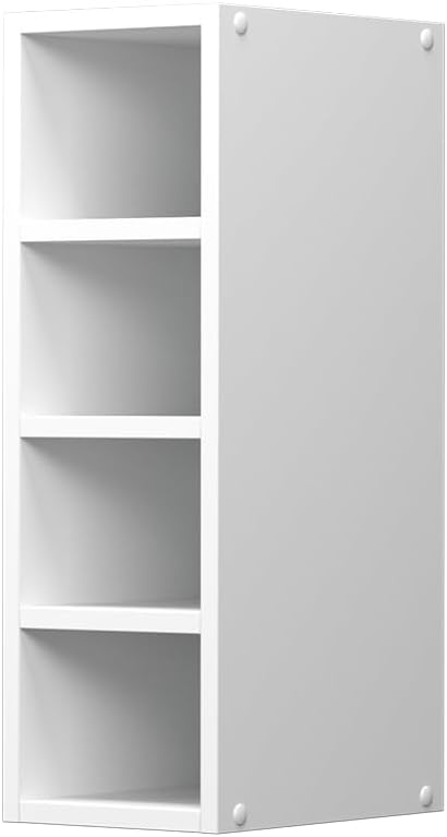 Vicco Hängeschrank R-Line, Weiss, 20 cm mit offenen Regalen, zur Wandmontage zur Aufbewahrung von Ut