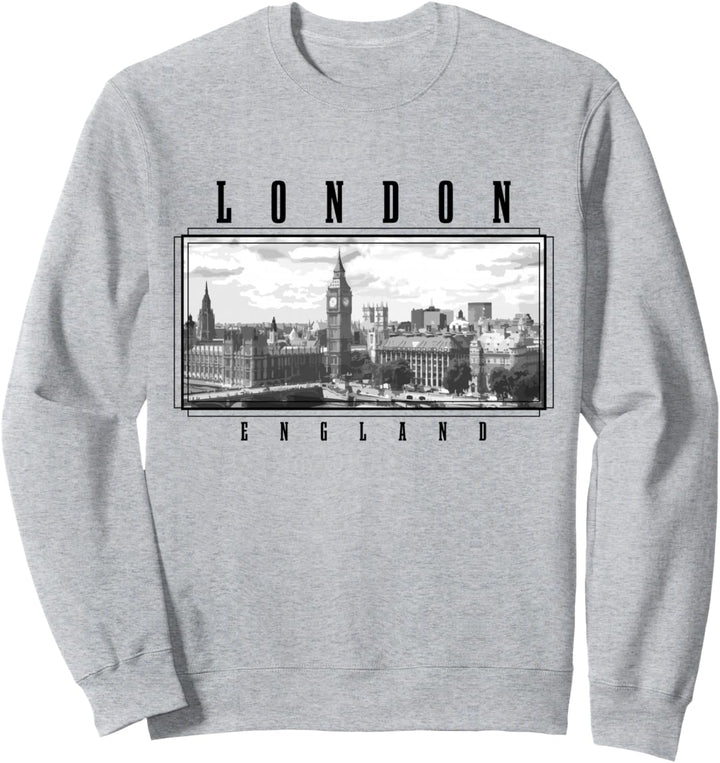 London UK Skyline Big Ben Vintage England Souvenir Sweatshirt
