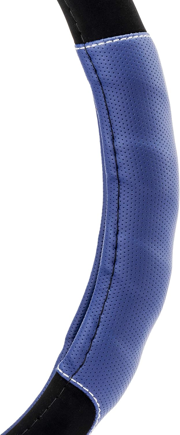 SPARCO SPC1108AZ Universal Steering Wheel Cover L-Sport Color Blue for car, Set of 4 L-SPORT BLAU, L