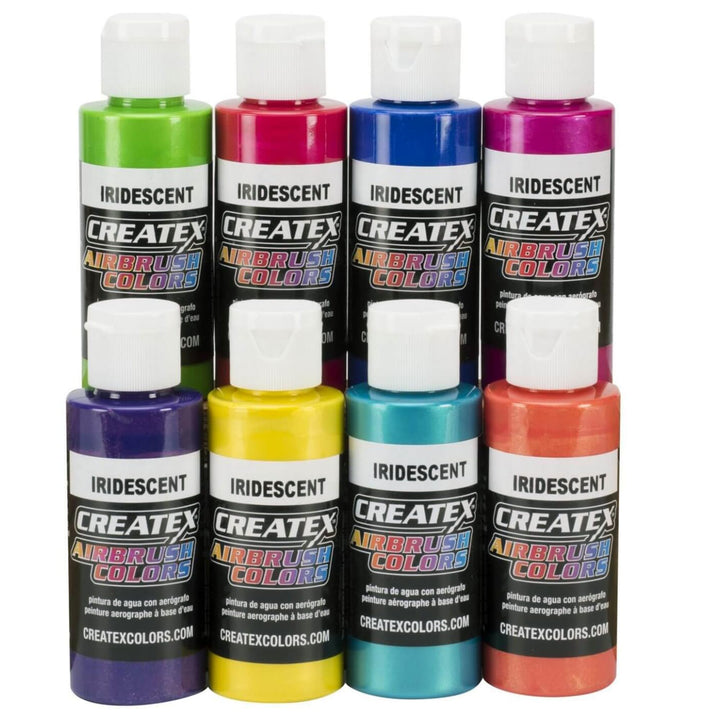 Iridescent 8 Createx Airbrush Paint Colors Set 2 Oz Bottles by Createx