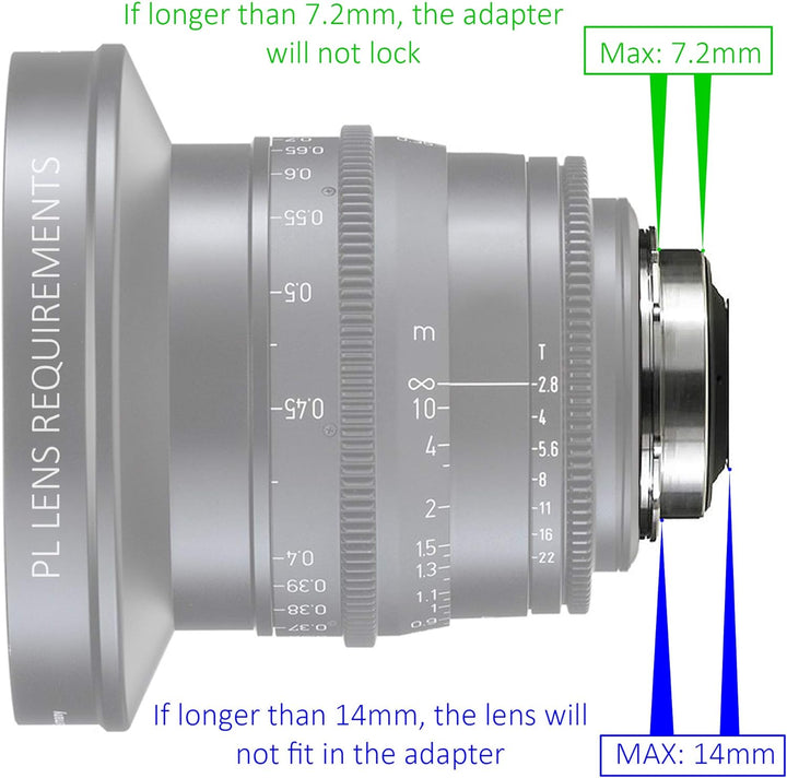 Fotodiox Pro Lens Mount Adapter Compatible with Arri PL Lenses on Canon EOS EF/EF-S Cameras ARRI PL