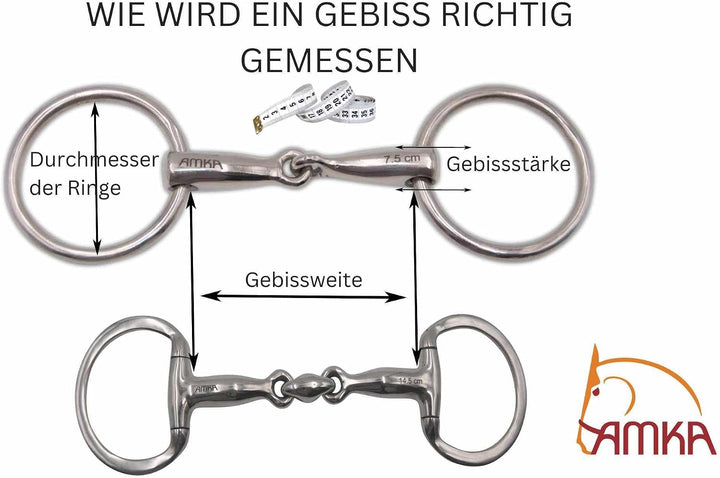 Olivenkopftrense Sweet Iron doppelt gebrochen Stärke 16 mm Ringe 65 mm, 12,5