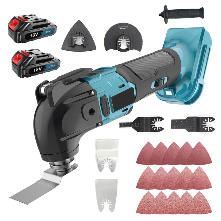Akku Multifunktionswerkzeug 18V, Ersatz für Makita DTM51Z, Bürstenlos Motor, 3.2 ° Oszillationswinke