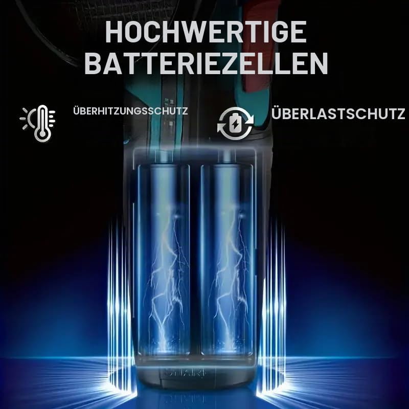 Mini Akku Winkelschleifer 12V, 76mm Bürstenloser Trennschleifer mit 2x 1500mAh Akku &amp; 5 Scheiben, 19