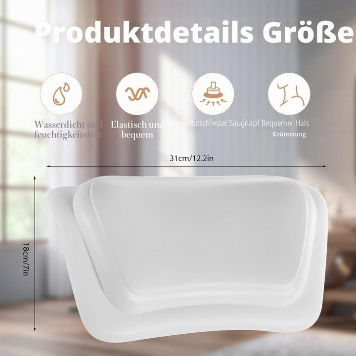 Badewannenkissen mit Saugnäpfen Schwarz,Komfortable Sprudelmatte Badewanne Whirlpool Matte für Jacuz