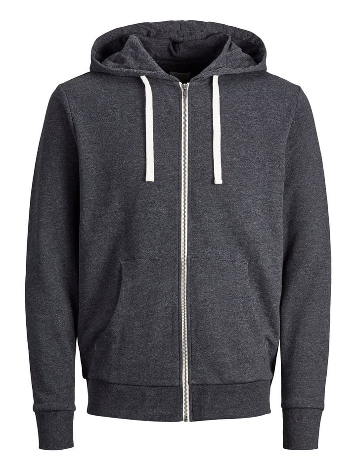JACK & JONES Hoody Herren mit Kapuze S Grau (Dark Grey Melange Fit:reg Fit - Melange), S Grau (Dark
