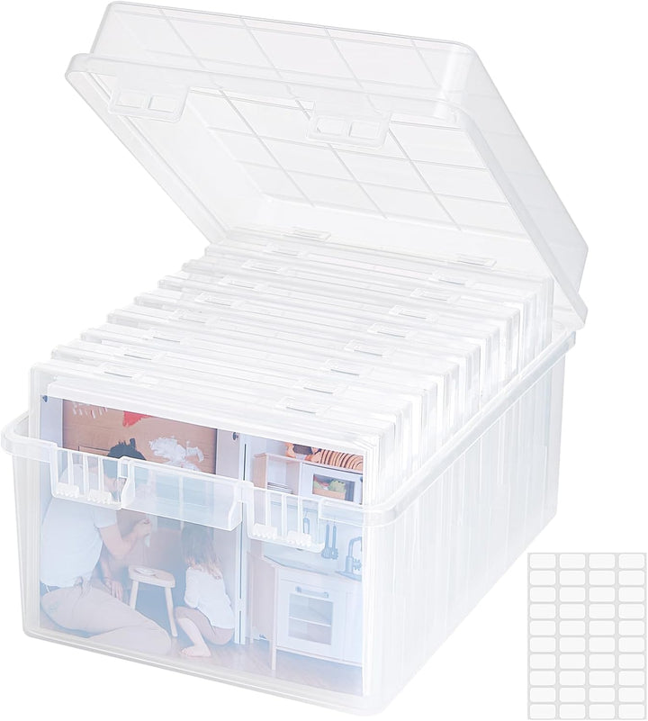 Lifewit Aufbewahrungsbox, 13x18cm 5R, Foto-Organizer, 9 innere Bildbehälter, durchs. Fotoboxen, Same