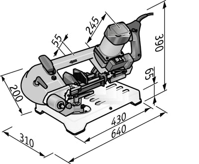 Flex Metall Bandsäge SBG 4910 (Leistungsaufnahme 850 W, Sägebandbreite 13 mm, Sägebandlänge 1335 mm,