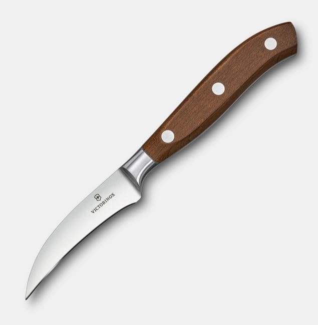 Victorinox, Grand Maître, Profi Officemesser, Extra Scharfe Klinge, gerader Schliff, 8 cm, Edler Hol