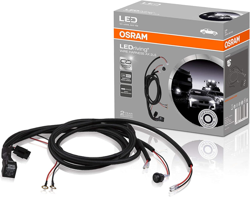 Osram WIRE HARNESS AX 2LS, Kabelbaum für KFZ Lichtleisten, Lichtleisten-Kabelbaumkit, Kabellsatz zur