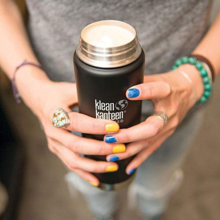 Klean Kanteen Wide Vakuumisoliert mit Cafe Cap 2.0 Trinkflasche L Fresh Pine Matt, L Fresh Pine Matt