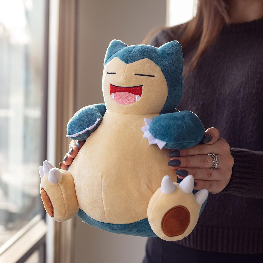 Pokémon Snorlax Plüschtier, 30,5 cm, offizielles Lizenzprodukt Blau, Blau