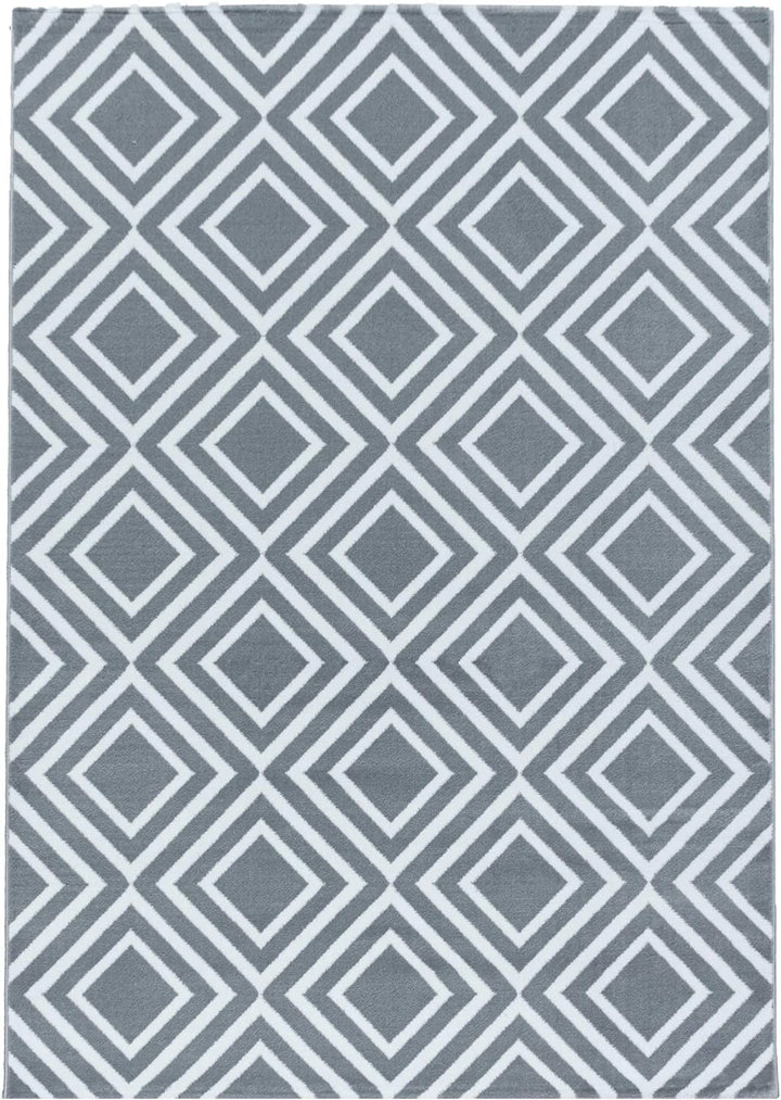 HomebyHome Teppich Wohnzimmer 80x250 cm Läufer Flur Grau Skandinavisch Design - Schlafzimmer Teppich