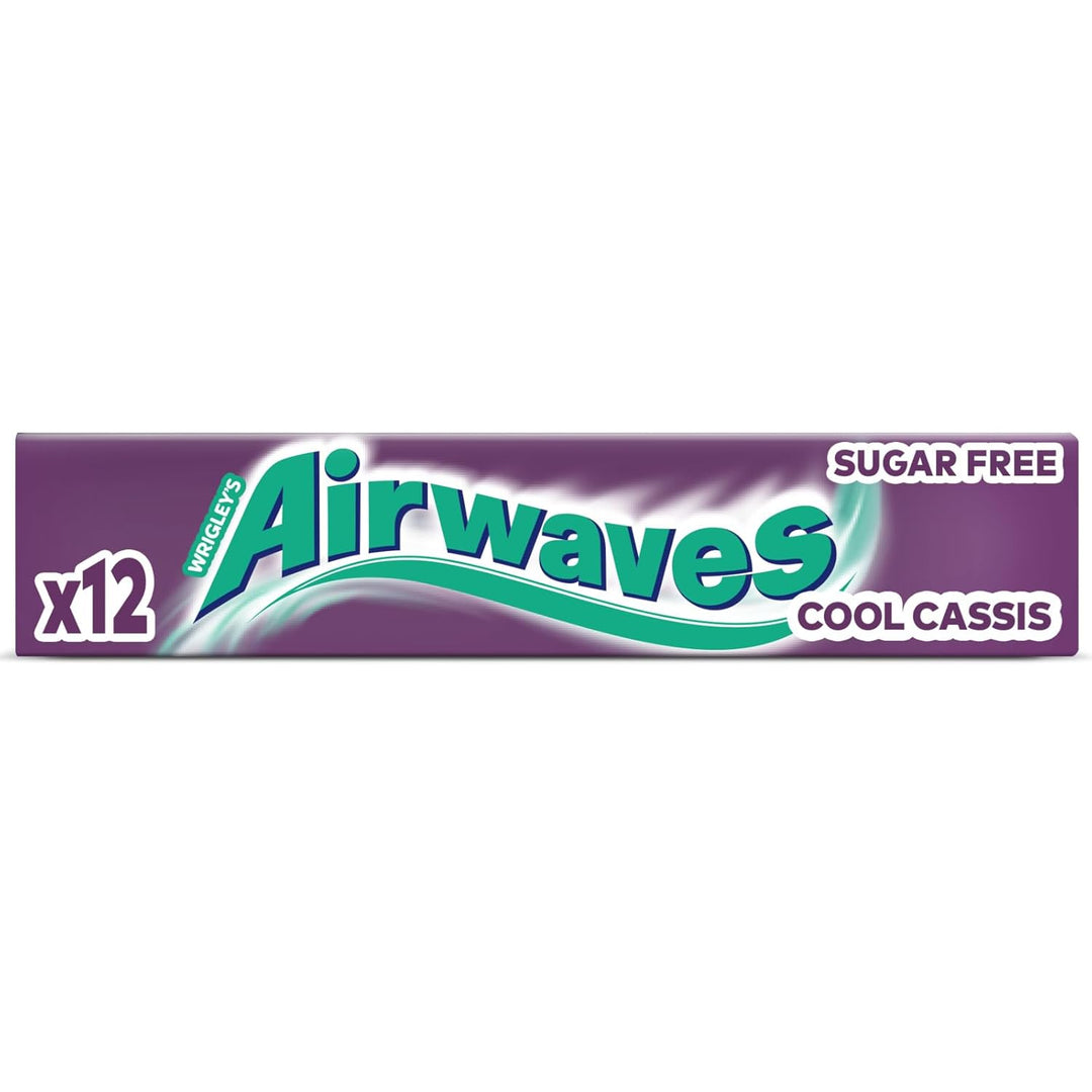 Airwaves Cool Cassis, Zuckerfreier Kaugummi, Mit Mentholfrische, 30 Packungen mit 12 Dragees Cool Ca