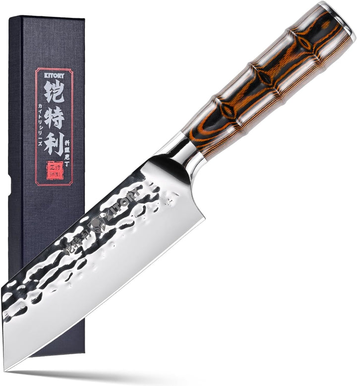 Kitory Kiritsuke Kochmesser 14 cm, Kleines Japanisches Küchenmesser, HC-Edelstahl (deutscher Stahl),