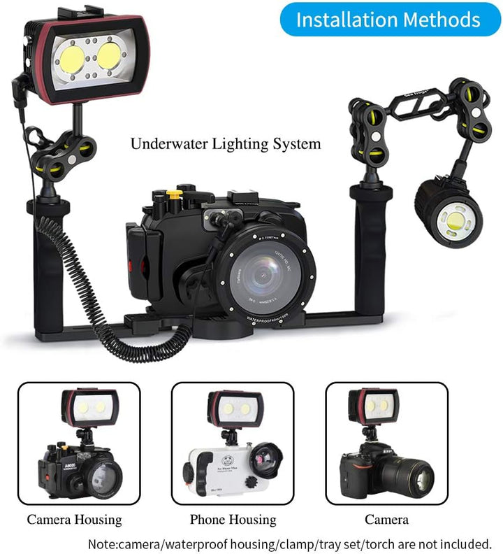 Sea frogs IPX8 Waterproof Camera LED Photo Video Fill Light Lamp 40M Underwater Diving Photography L