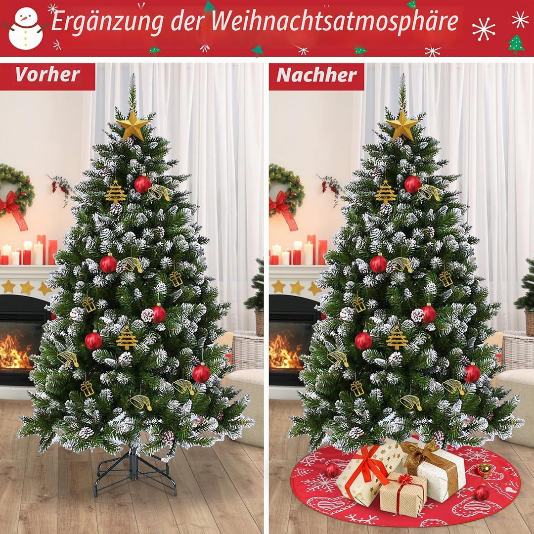 90cm Weihnachtsbaum Decke,Weihnachtsbaumdecke Rund Weihnachtsbaum Rock Christbaumdecke Christmas Tre