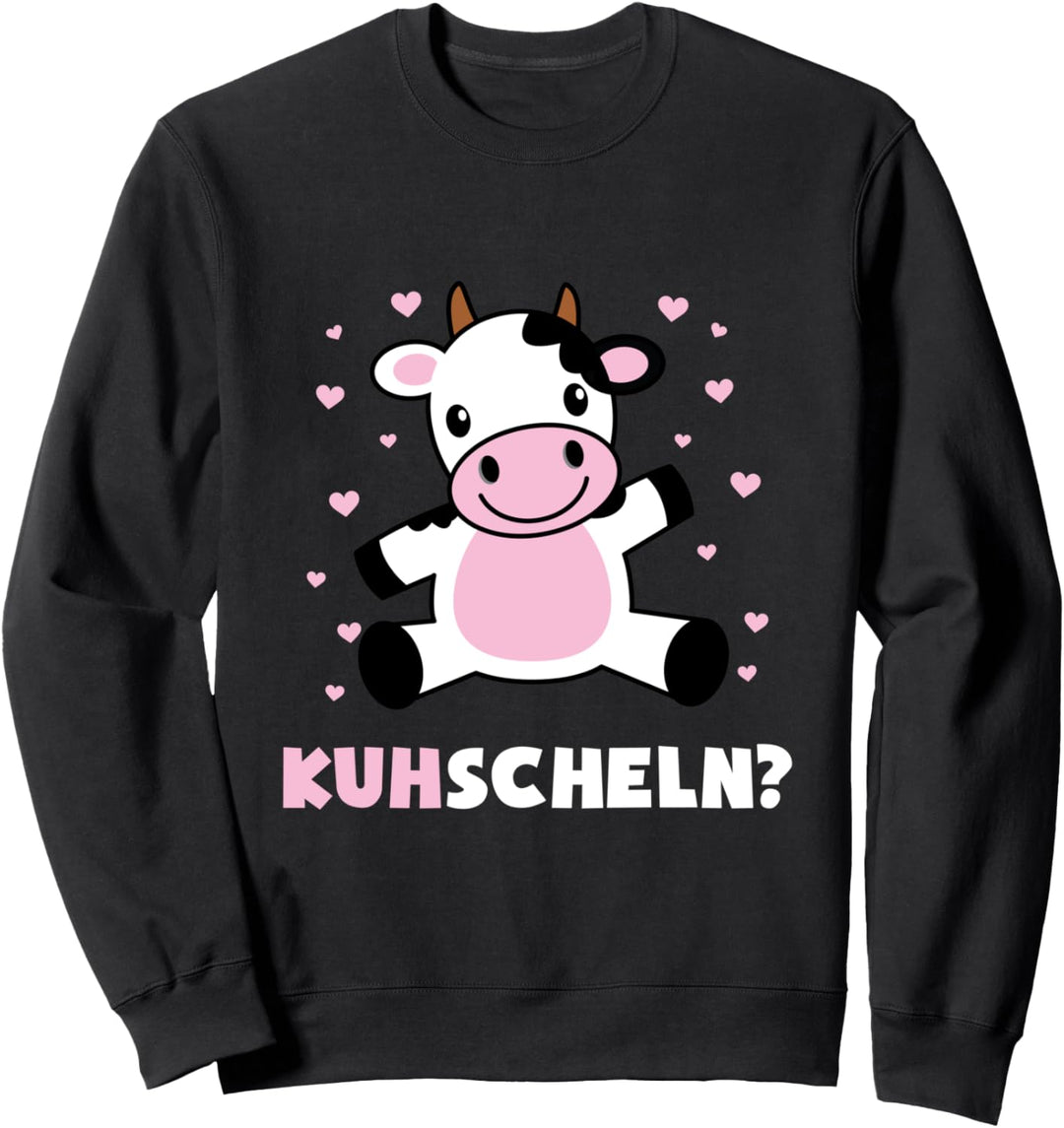 Kuhscheln Süsser Kuh Kuschel Spruch Pärchen Bauer Sweatshirt