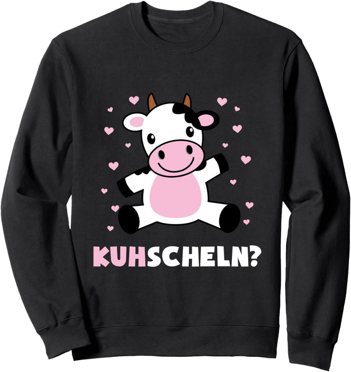 Kuhscheln Süsser Kuh Kuschel Spruch Pärchen Bauer Sweatshirt