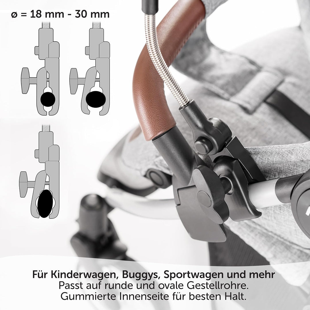 Zamboo Universal Sonnenschirm Sonnenschutz für Kinderwagen & Buggy - UV Schutz 50+ / 73 cm Durchmess