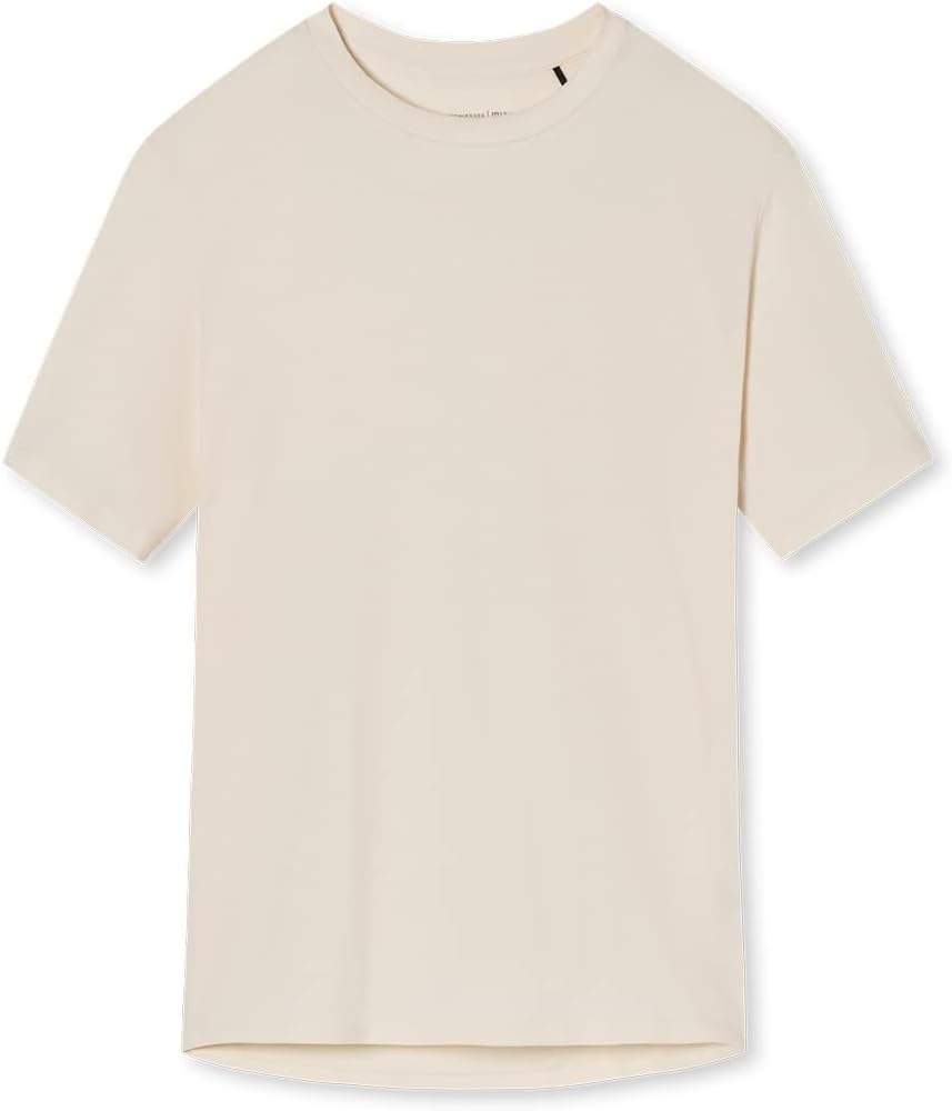 Schiesser Damen Schlafshirt kurzarm Baumwolle - Mix + Relax, 34 Creme_179267
