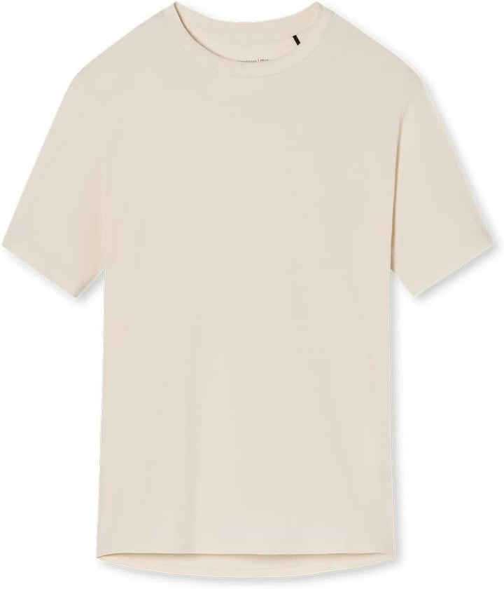 Schiesser Damen Schlafshirt kurzarm Baumwolle - Mix + Relax, 34 Creme_179267