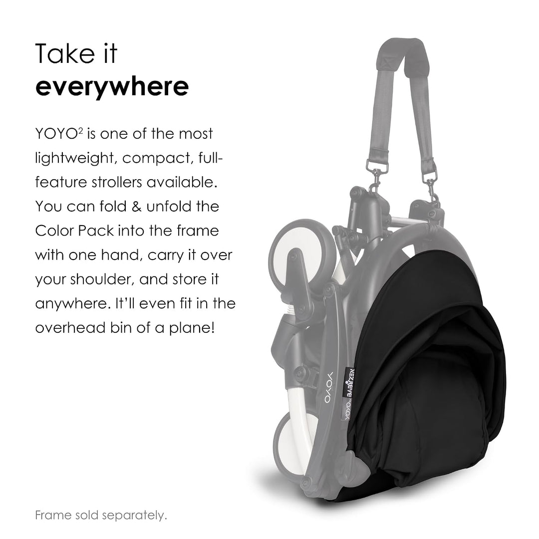 BABYZEN YOYO 6+ Textilset, Black - Nur Textilset: Sitzpolster, farbgleichen Verdecken und Reissversc