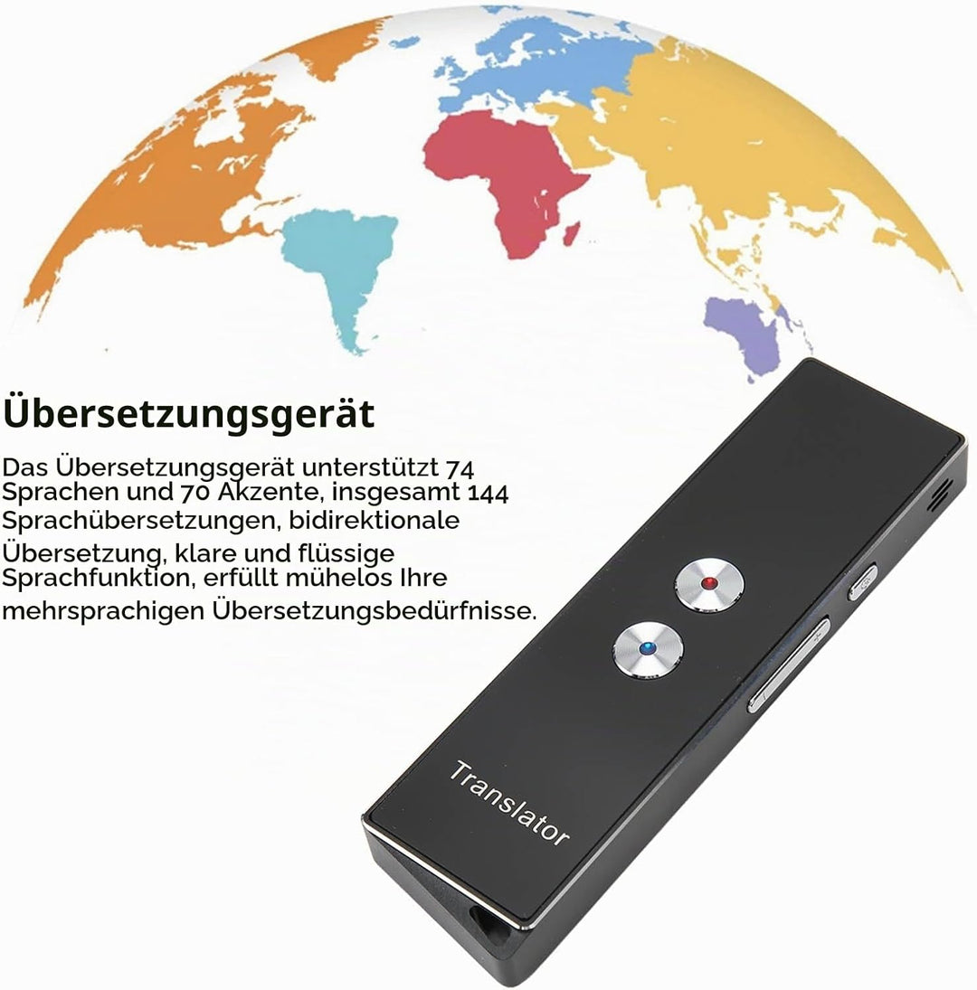 X9 Sprachübersetzergerät, Zwei Wege Echtzeit Sprachübersetzung, Unterstützung von 74 Sprachen mit 70