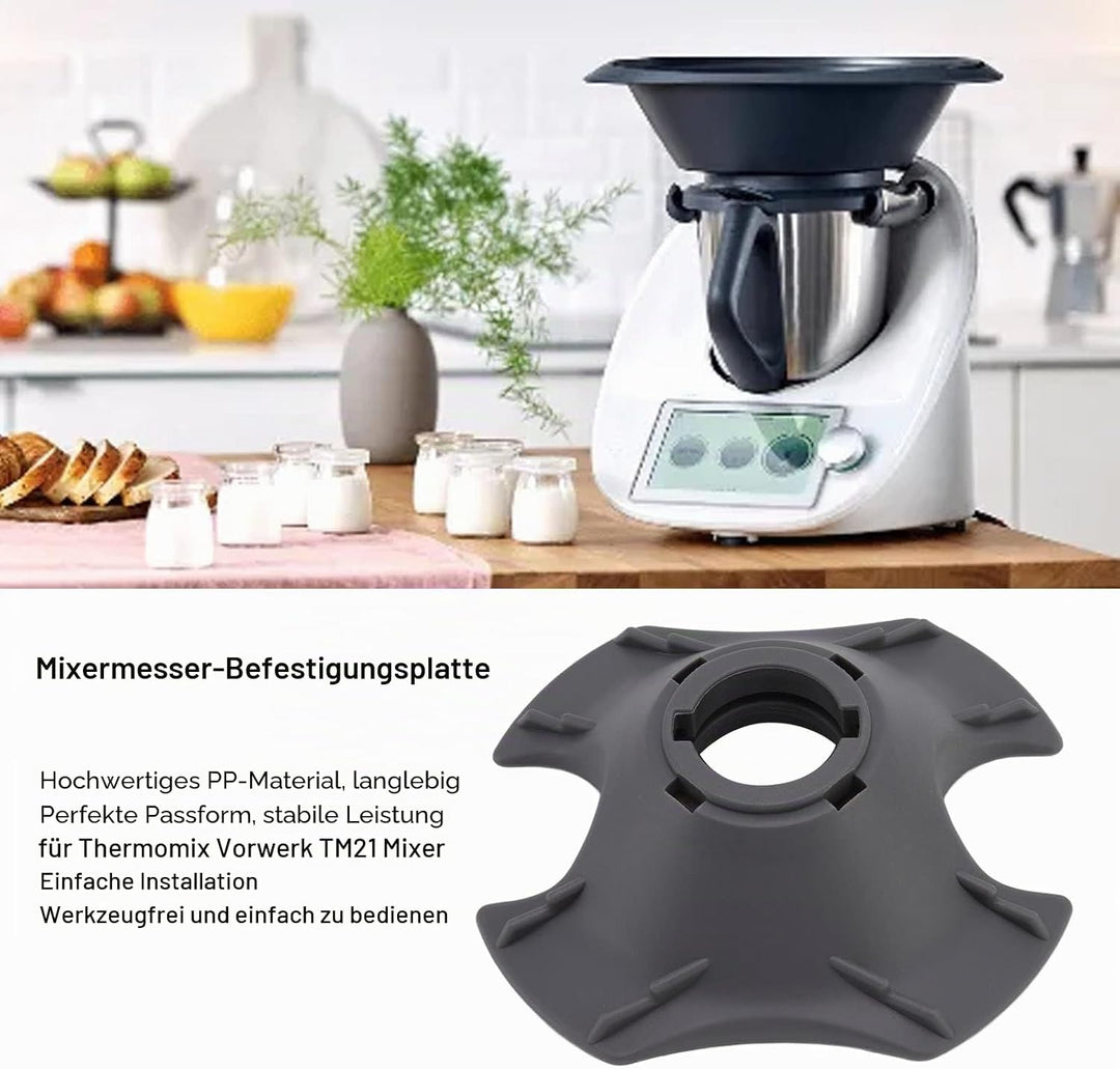 Mixer-Ersatzplatte, Mixer-Messer-Platte für TM21 Küchenmaschine, Ersatz-Befestigungsplattenteile, Mi