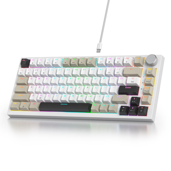 SOLIDEE Verkabelte Mechanische Gaming Tastatur 75 Prozent,hot-swap-fähige Mechanische Tastatur mit G