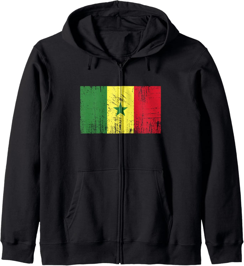 Senegal Flagge-Fahne Geschenk Fussball-Fan Sport Kapuzenjacke