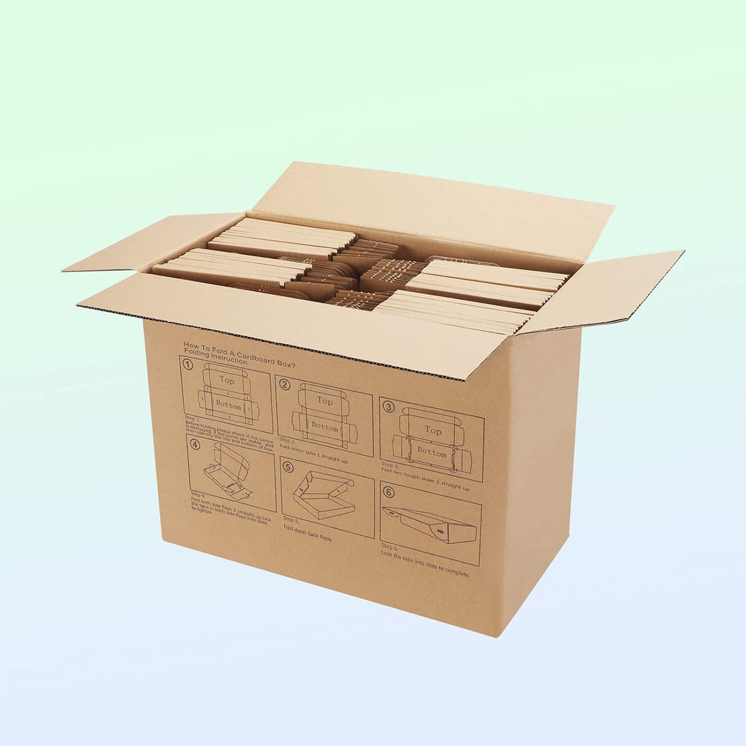 HORLIMER 50 Stück Versandkartons Kleine Kartons Boxen, Faltkarton Verpackungskartons für Warensendun