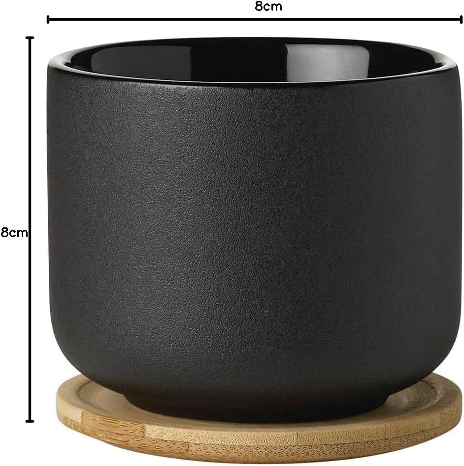 Stelton Teebecher Theo - Trinkbecher für Tee, Kaffee & heisse Schokolade - Steinzeug, gusseiserne Au